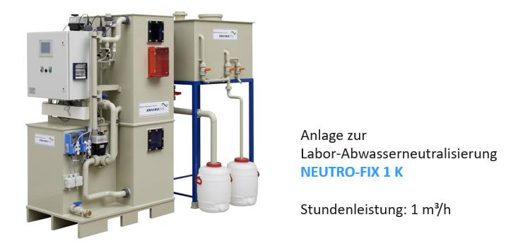 Anlage zur Labor-Abwasserneutralisierung NEUTRO-FIX 1 K